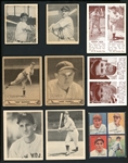 1930s-40s Baseball Shoebox Collection Of 19 With Stars, HOFers, With Kiner, Slaughter Rookie