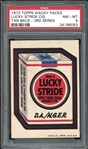 1973 Topps Wacky Packs Tan Back - 3RD Series Lucky Stride Cigarettes PSA 8 NM-MT