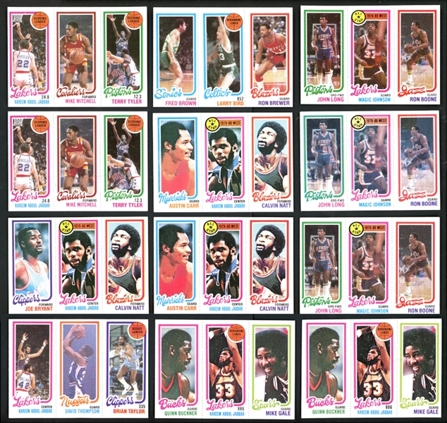 1980 Topps Basketball Shoebox Collection Of 199 With 3 Magic Rookie Cards And 1 Bird Rookie Card Along With 19 Wrappers  