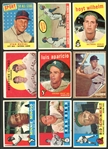 1957-63 Topps Baseball Shoebox Collection Of 61 Cards With Stars, and HOFers 