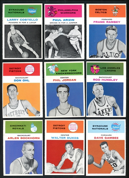 1961 Fleer Basketball Shoebox Collection Of 18 Cards With Stars HOFers