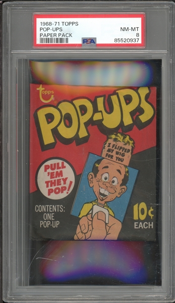 1968-71 Topps Pop-Ups Paper Pack PSA 8 NM-MT