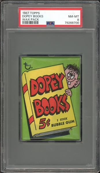 1967 Topps Dopey Books Wax Pack PSA 8 NM-MT