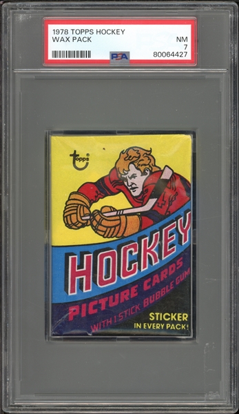 1978 Topps Hockey Wax Pack PSA 7 NM