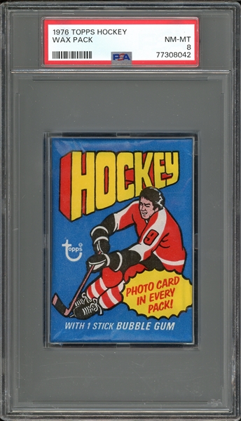 1976 Topps Hockey Wax Pack PSA 8 NM-MT