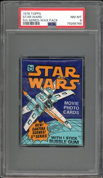 1978 Topps Star Wars 5th Wax Pack PSA 8 NM-MT