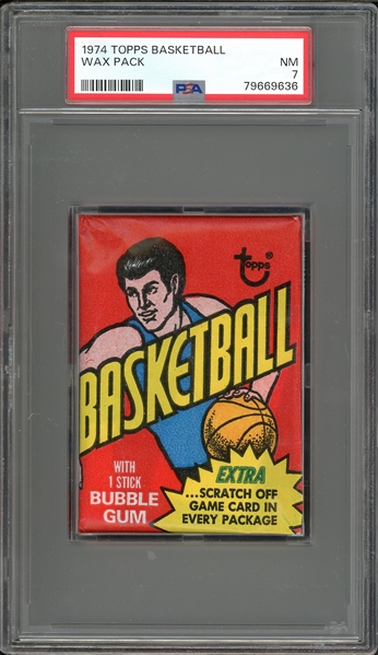 1974 Topps Basketball Wax Pack PSA 7 NM