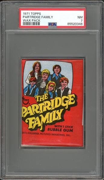 1971 Topps Partridge Family Wax Pack PSA 7 NM