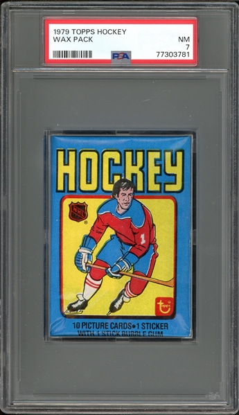 1979 Topps Hockey Wax Pack PSA 7 NM