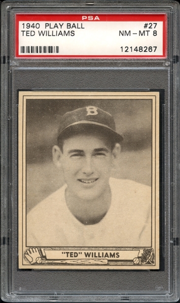 1940 Play Ball #27 Ted Williams PSA 8 NM-MT 