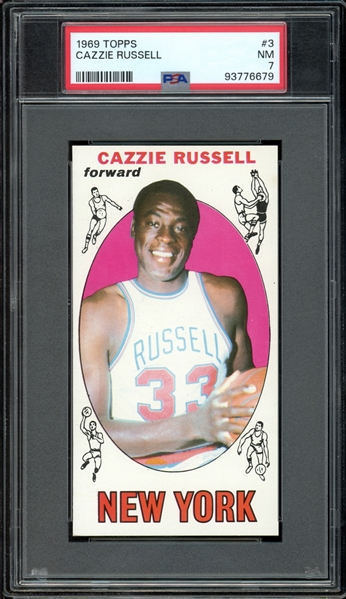 1969 Topps #3 Cazzie Russell PSA 7 NM