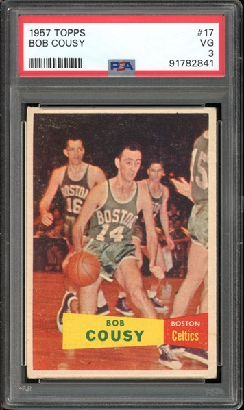 1957 Topps #17 Bob Cousy PSA 3 VG