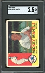 1960 Topps #350 Mickey Mantle SGC 2.5 GD+