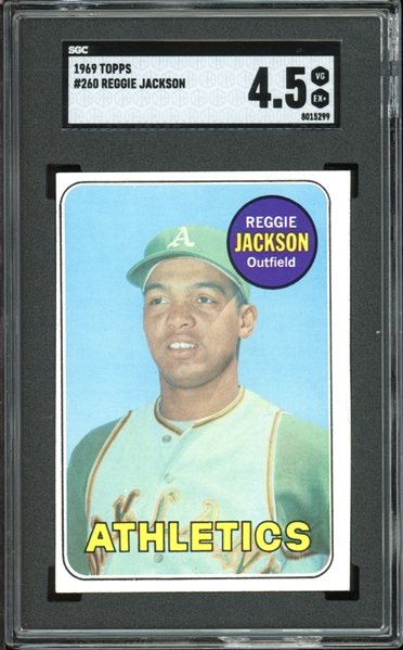 1969 Topps #260 Reggie Jackson SGC 4.5 VG/EX+