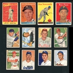 1939-1958 Baseball Shoebox Collection Of 117 Cards Includes 1958 Mantle AS, plus Gil McDougald And Don Newcombe Autographed Cards