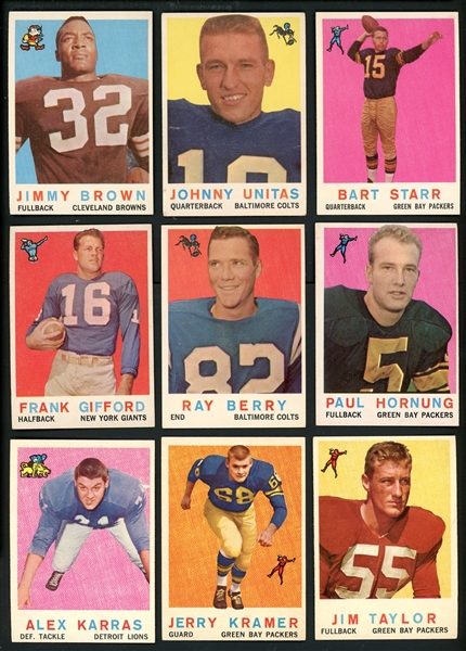 1959 Topps Football Higher Grade Complete Set 