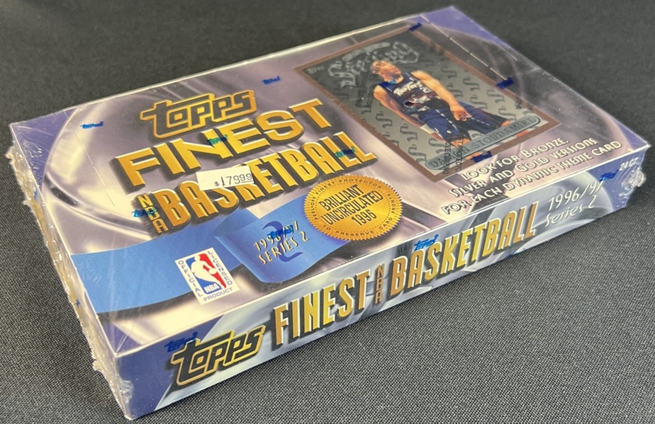 1996-97 Topps Finest Basketball Series 2 Unopened Hobby Box 