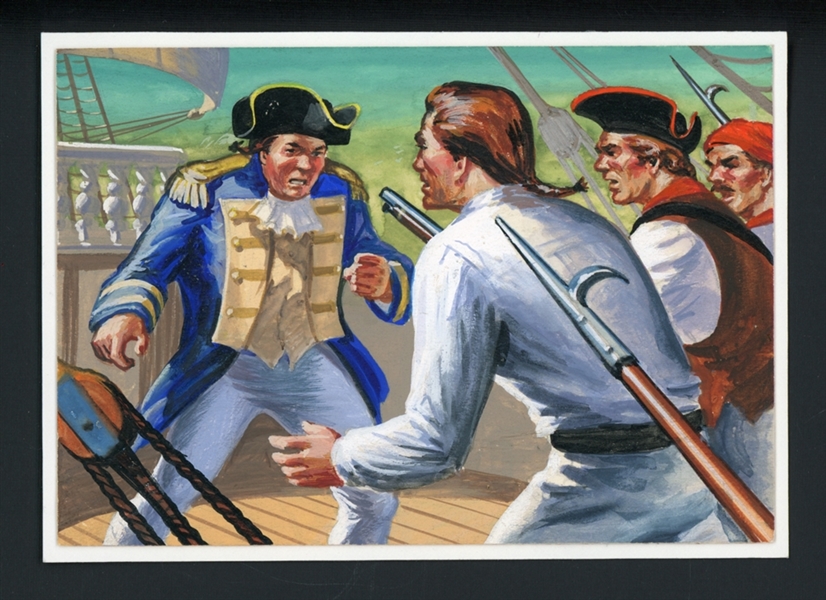 1954 Topps Scoops Original Artwork for #120 Mutiny on the Bounty 