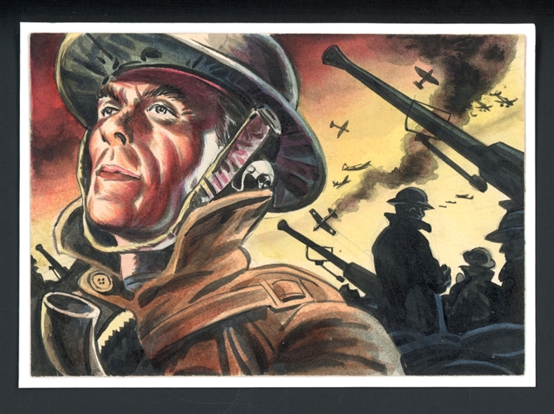 1954 Topps Scoops Original Artwork for #29 Battle of Britain