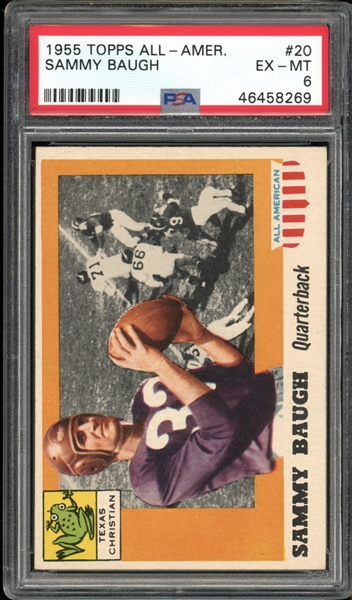 1955 Topps All American #20 Sammy Baugh PSA 6 EX-MT