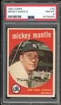 1959 Topps #10 Mickey Mantle PSA 8 NM-MT