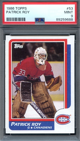 1986 Topps #53 Patrick Roy PSA 9 MINT