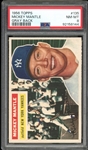 1956 Topps #135 Mickey Mantle Gray Back PSA 8 NM-MT