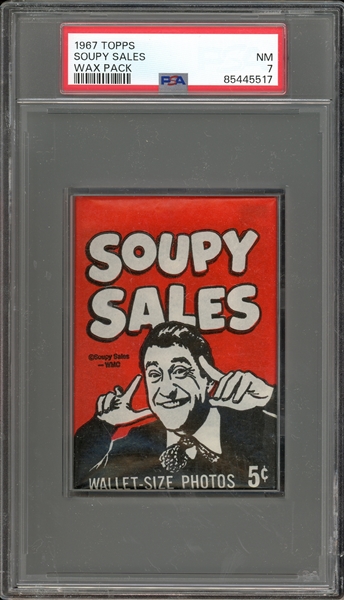 1967 Topps Soupy Sales Wax Pack PSA 7 NM