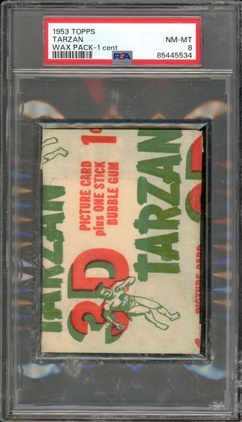 1953 Topps Tarzan Wax Pack 1-Cent PSA 8 NM-MT