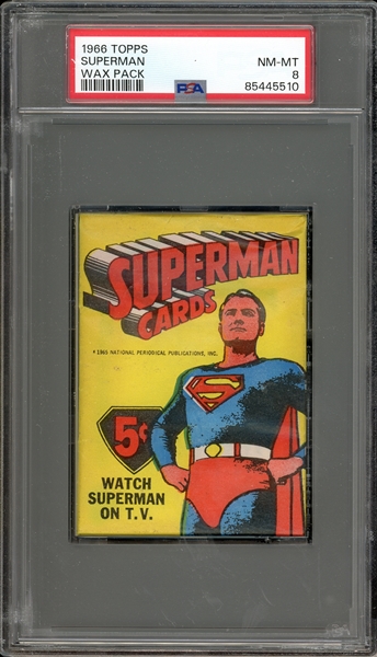 1968 Topps Superman Wax Pack PSA 8 NM-MT