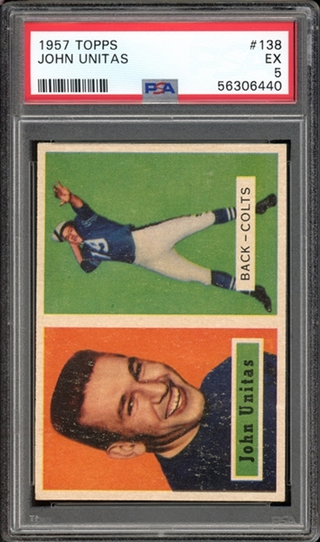 1957 Topps #138 John Unitas PSA 5 EX