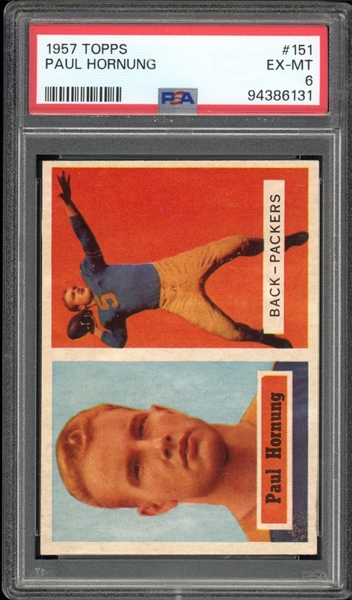 1957 Topps #151 Paul Hornung PSA 6 EX-MT