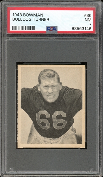 1948 Bowman #36 Bulldog Turner PSA 7 NM