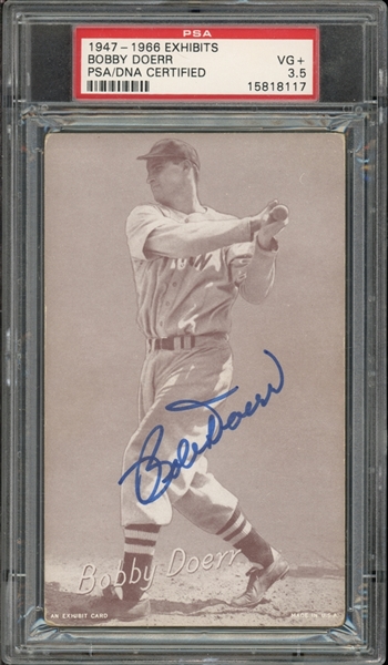 1947-1966 Exhibits Bobby Doerr PSA/DNA Certified Auto PSA 3.5 VG+