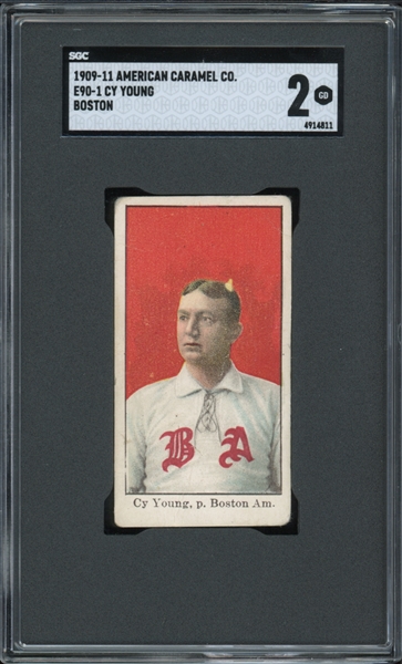 1909-11 American Caramel Co. E90-1 Cy Young Boston SGC 2 GD