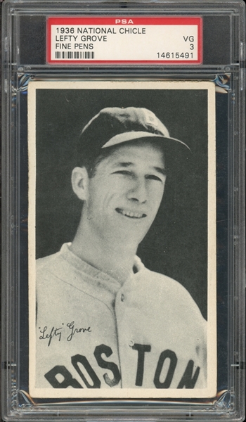 1936 National Chicle Fine Pens Lefty Grove PSA 3 VG