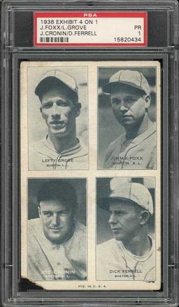 1936 Exhibit 4 On 1 J. Foxx/L. Grove/J. Cronin/D. Ferrell PSA 1 PR