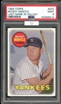 1969 Topps #500 Mickey Mantle Last Name In Yellow PSA 9 MINT MBA Silver Diamond