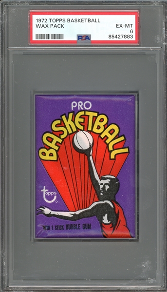 1972 Topps Basketball Wax Pack PSA 6 EX-MT