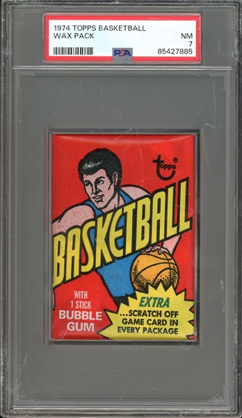 1974 Topps Basketball Wax Pack PSA 7 NM