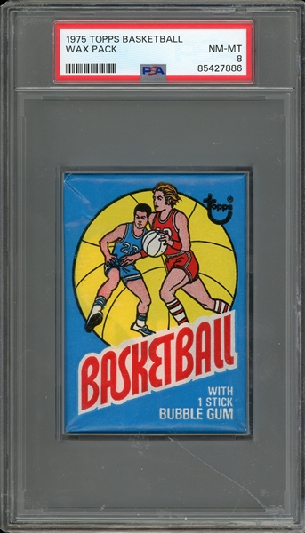 1975 Topps Basketball Wax Pack PSA 8 NM-MT