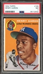 1954 Topps #128 Hank Aaron PSA 7 NM