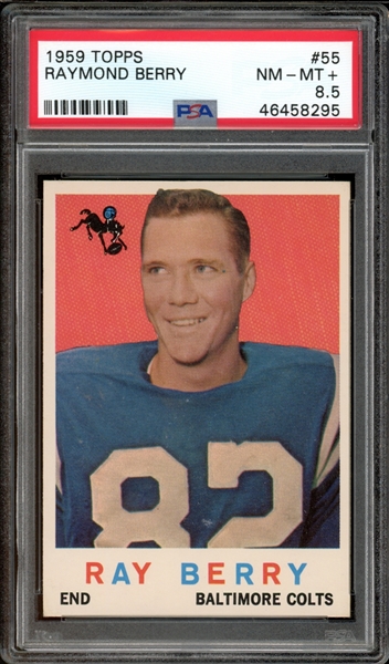 1959 Topps #55 Raymond Berry PSA 8.5 NM-MT+