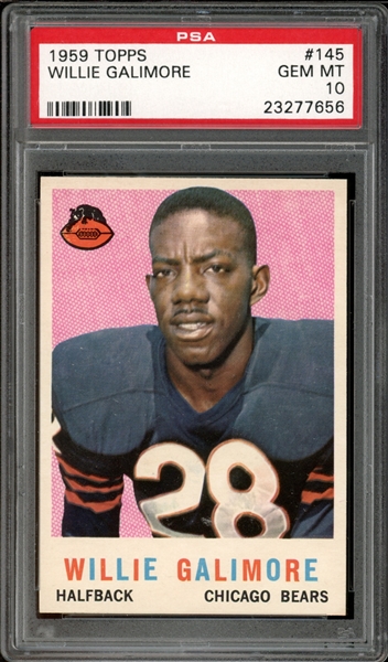 1959 Topps #145 Willie Galimore PSA 10 GEM MINT