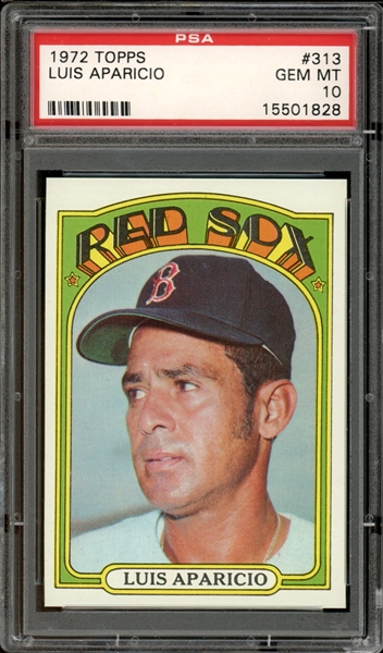 1972 Topps #313 Luis Aparicio PSA 10 GEM MINT