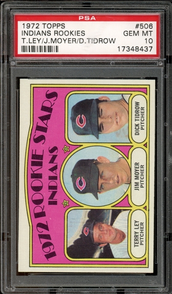 1972 Topps #506 Indians Rookies PSA 10 GEM MINT