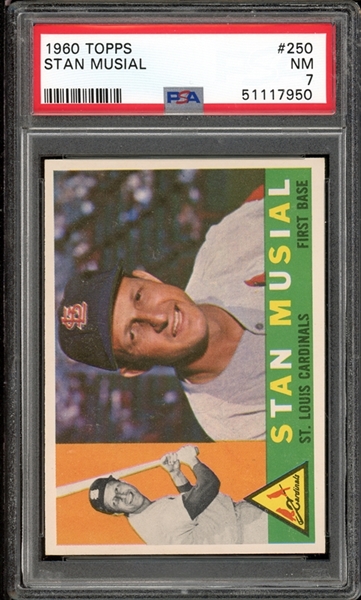 1960 Topps #250 Stan Musial PSA 7 NM