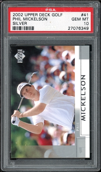 2002 Upper Deck Golf Silver #41 Phil Mickelson PSA 10 GEM MINT