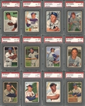 Exceptionally High Grade 1952 Bowman Set With Each And Every Card Graded NM/MT 8 By PSA