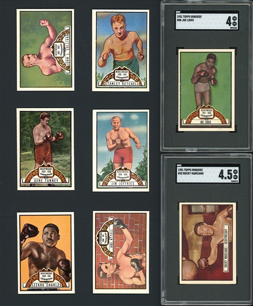 1951 Topps Ringside Near Complete Set (82/96) with SGC